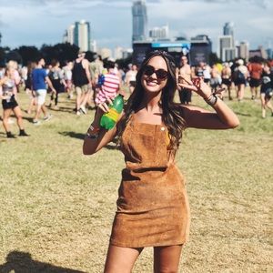 Corduroy overall dress